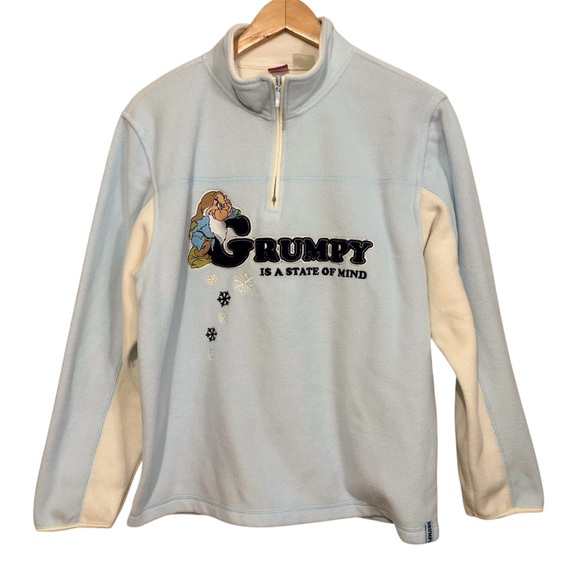 Disney Tops - Disney Fleece Pullover Sweatshirt Size Large 12/14 Snow White Grumpy Character